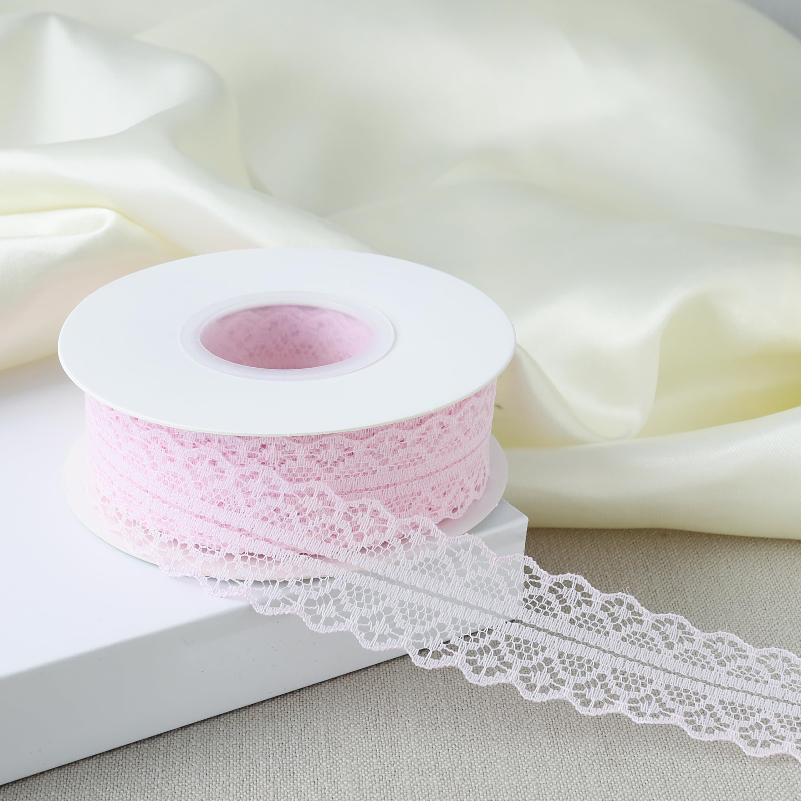 リボン #1 25 Yards Lace Trim Ribbon, 1.2 Inch Wide Vintage Lace Ribbons for